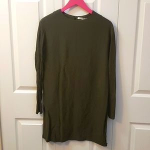 Oak+Fort M size green olive colour long blouse